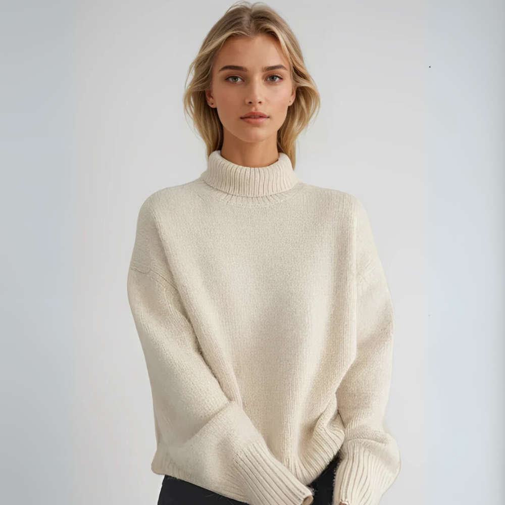PULL NORDIQUE À COL ROULÉ EN LAINE