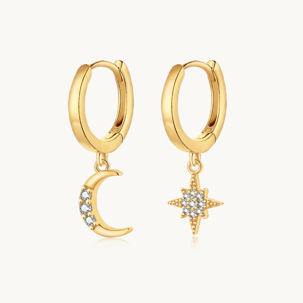 Boucles d'oreilles Universe Soleil et Lune