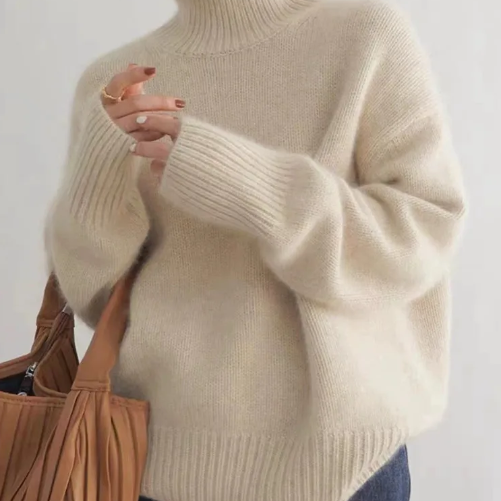 PULL NORDIQUE À COL ROULÉ EN LAINE