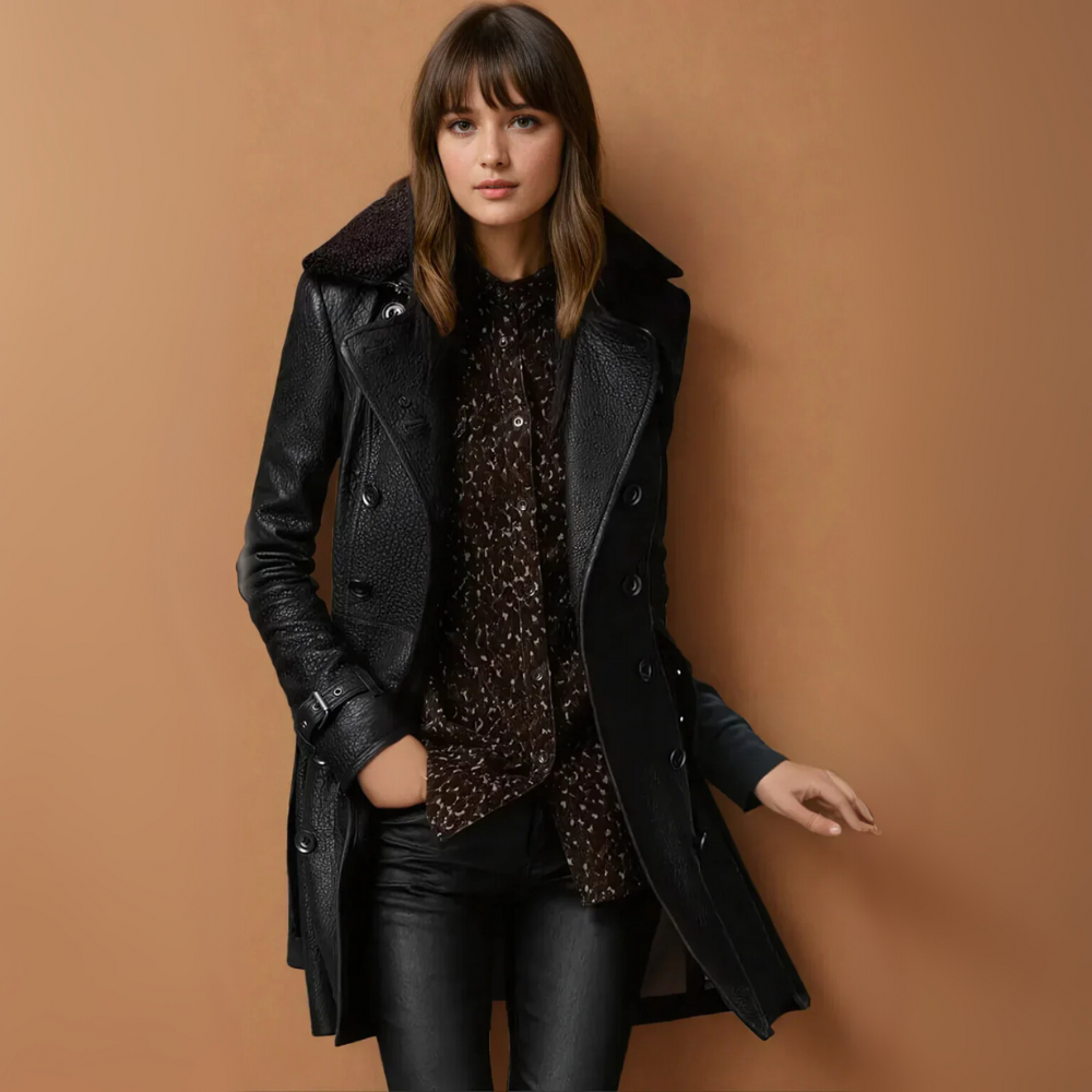 VICTORIA™ - MANTEAU EN CUIR LUXUEUX
