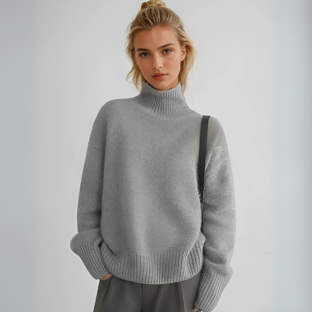 PULL NORDIQUE À COL ROULÉ EN LAINE