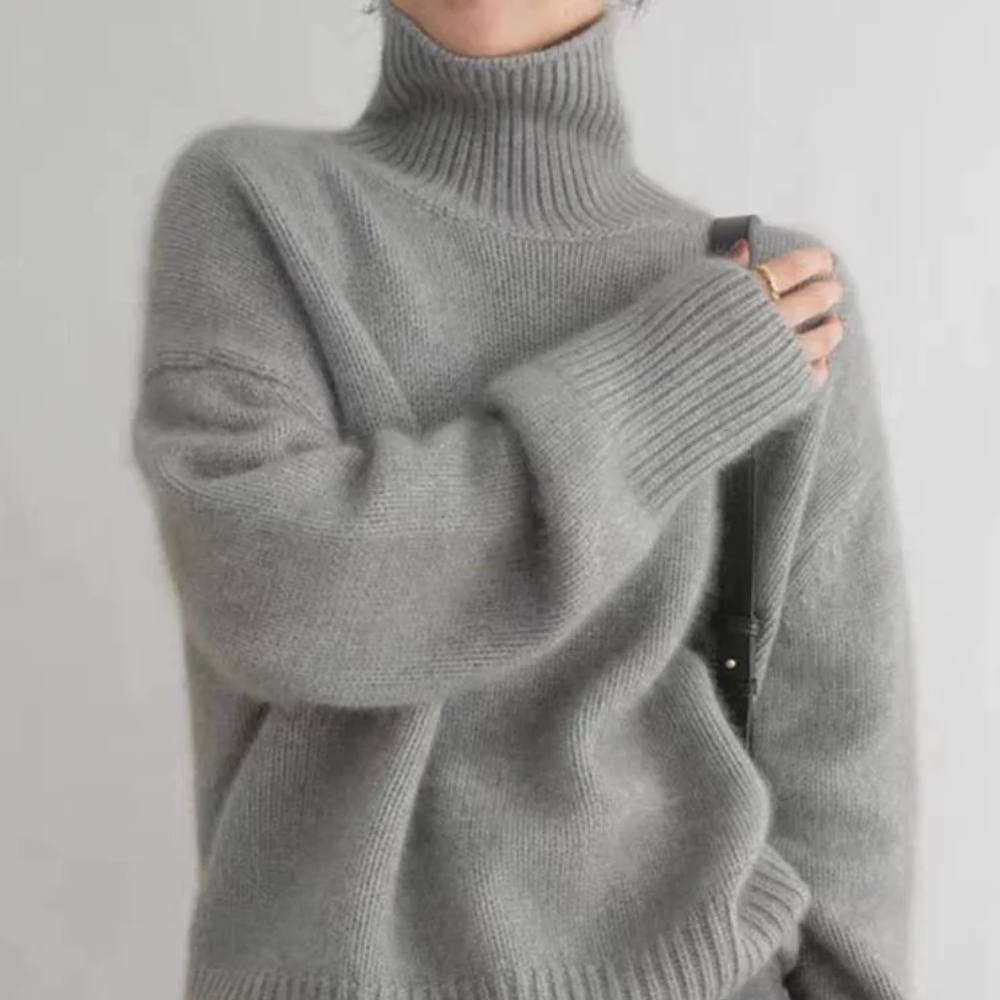 PULL NORDIQUE À COL ROULÉ EN LAINE