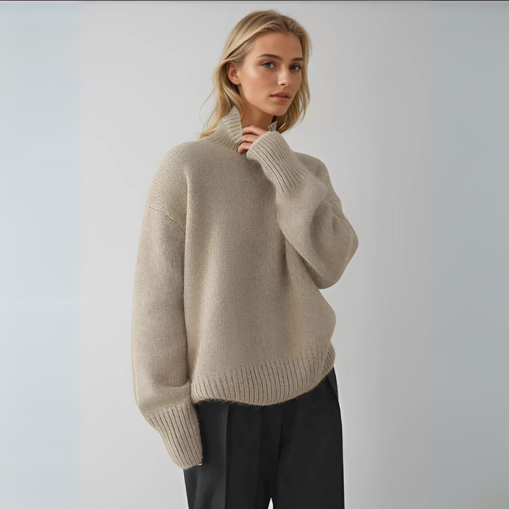 PULL NORDIQUE À COL ROULÉ EN LAINE