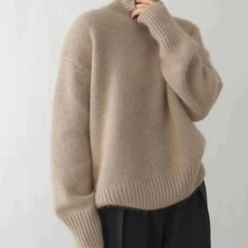 PULL NORDIQUE À COL ROULÉ EN LAINE