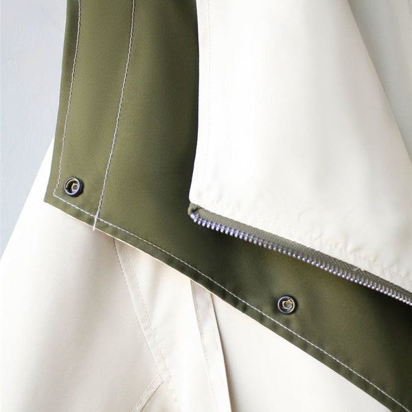 ÉLÉGANTE VESTE IMPERMÉABLE BICOLORE