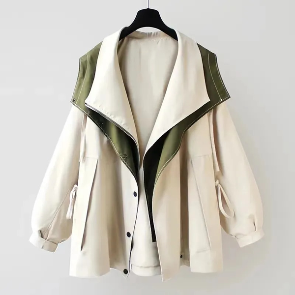 ÉLÉGANTE VESTE IMPERMÉABLE BICOLORE