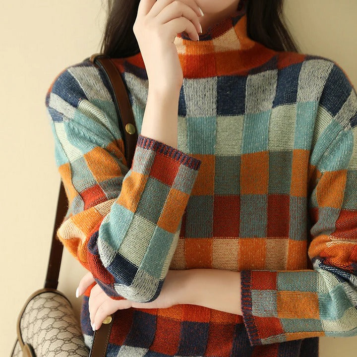ÉLISE - PULL ROULÉ EN CACHEMIRE DOUX