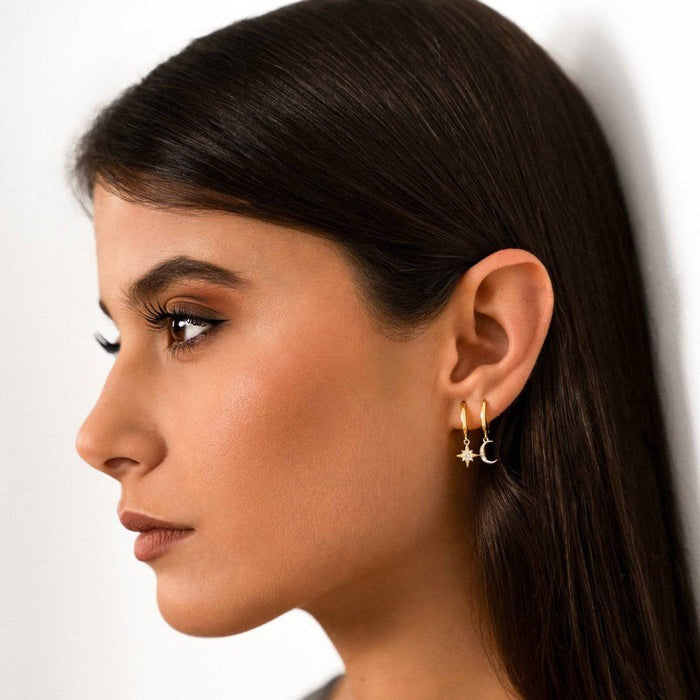 Boucles d'oreilles Universe Soleil et Lune